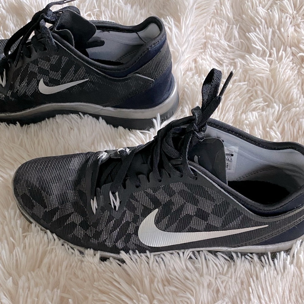 Nike black and silver